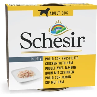 Schesir Huhn und Schinken für Hunde – Nassfutter für Hunde, 150 g