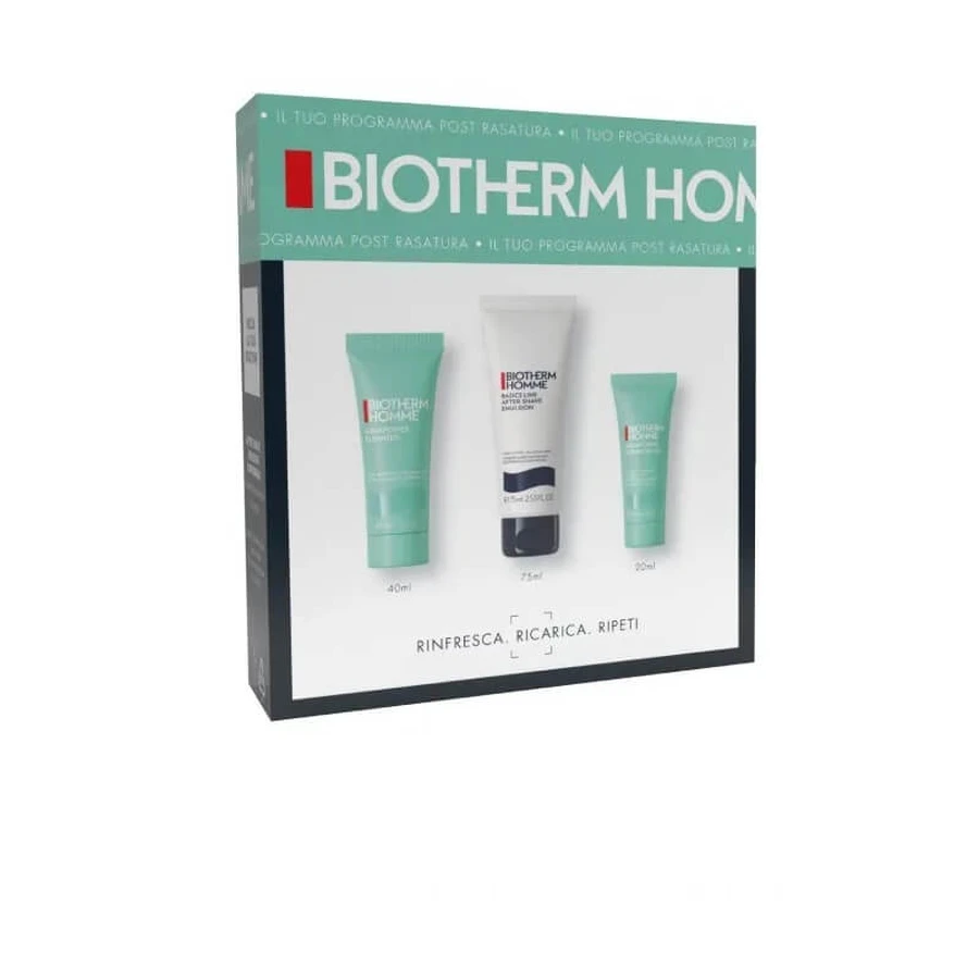 Biotherm After-Shave-set - Reinigingsmiddel 40 ml + Aftershave 75 ml + Hydraterende gel 20 ml