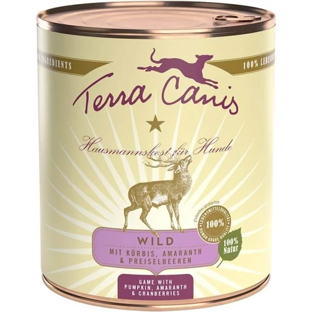 Terra Canis Classic Game con calabaza, amaranto y arándanos rojos - Alimento completo para perros adultos, 800 g