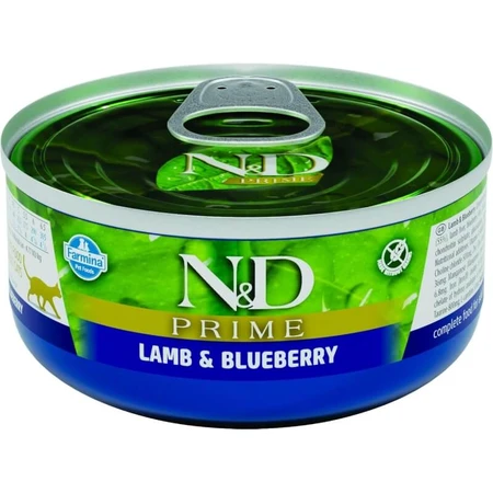 Farmina N&amp;d Prime Lamm & Heidelbeeren – Alleinfuttermittel für ausgewachsene Katzen, 70 g