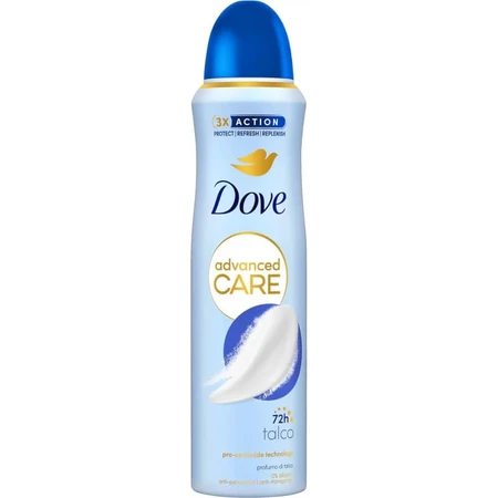 Desodorante en spray con talco Dove Advanced Care, 150 ml