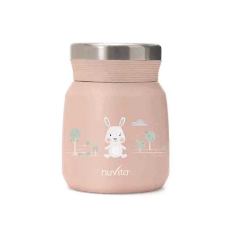 Nuvita Thermoskanne – Edelstahlbehälter für warme und kalte Speisen, English Rose, 300 ml
