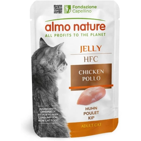 Almo Nature HFC Jelly Pui – hrană umedă complementară pentru pisici, 55 g