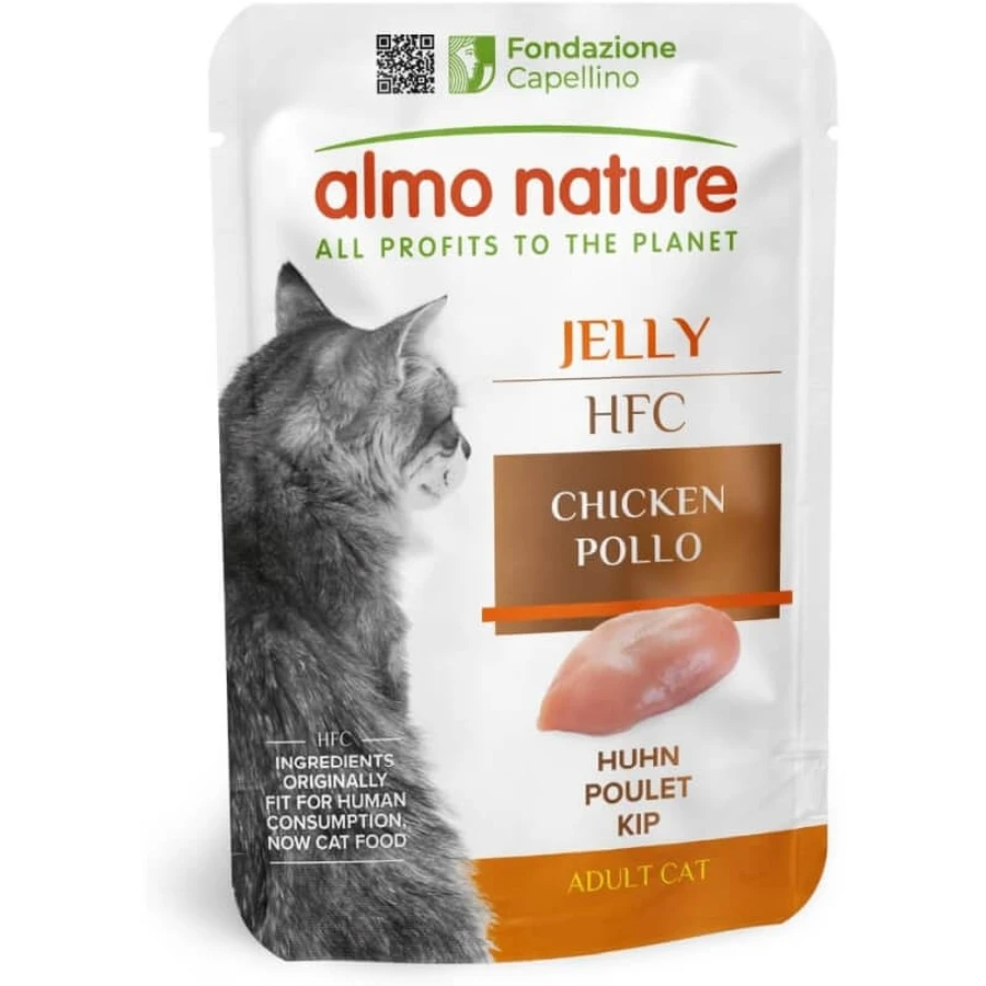 Almo Nature HFC Jelly Pui – hrană umedă complementară pentru pisici, 55 g
