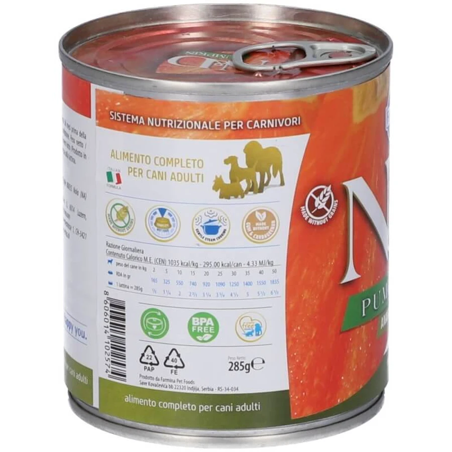 Farmina N&amp;d Duck and Pumpkin - Complete Food for Adult Dogs, 285 g