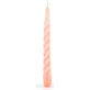 Giorgio's Candle Shop: 6 roze gelakte gedraaide kaarsen, één maat