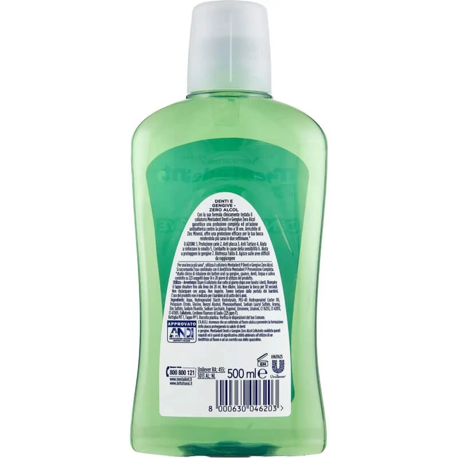 Mentadent antibacterieel mondwater voor volledige preventie, 500 ml