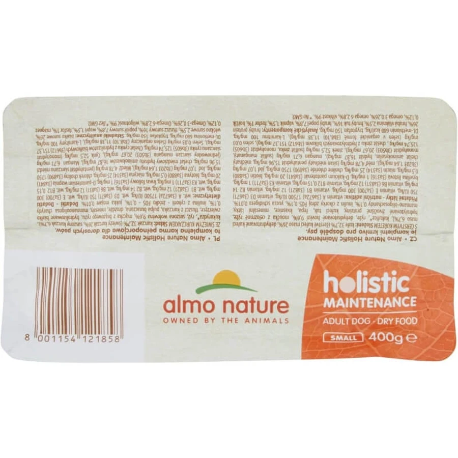 Almo Nature Holistic Maintenance Small Chicken - Pienso completo para perros adultos de raza pequeña, 400 g