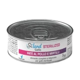 Aurora Biofarma Siland – Pastete mit Hähnchen und Heidelbeeren für kastrierte Katzen – Alleinfuttermittel für kastrierte erwachsene Katzen, 85 g