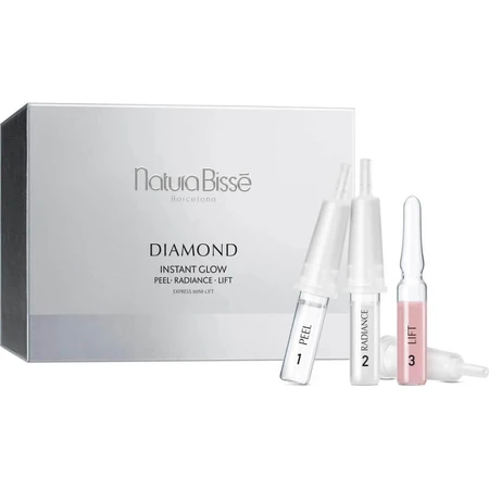 Natura Bisse Diamond Instant Glow – tratament revitalizant pentru față, 12 fiole de 3 ml