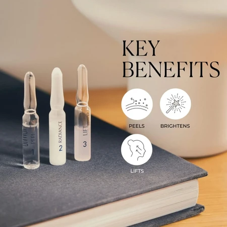 Natura Bisse Diamond Instant Glow – tratament revitalizant pentru față, 12 fiole de 3 ml