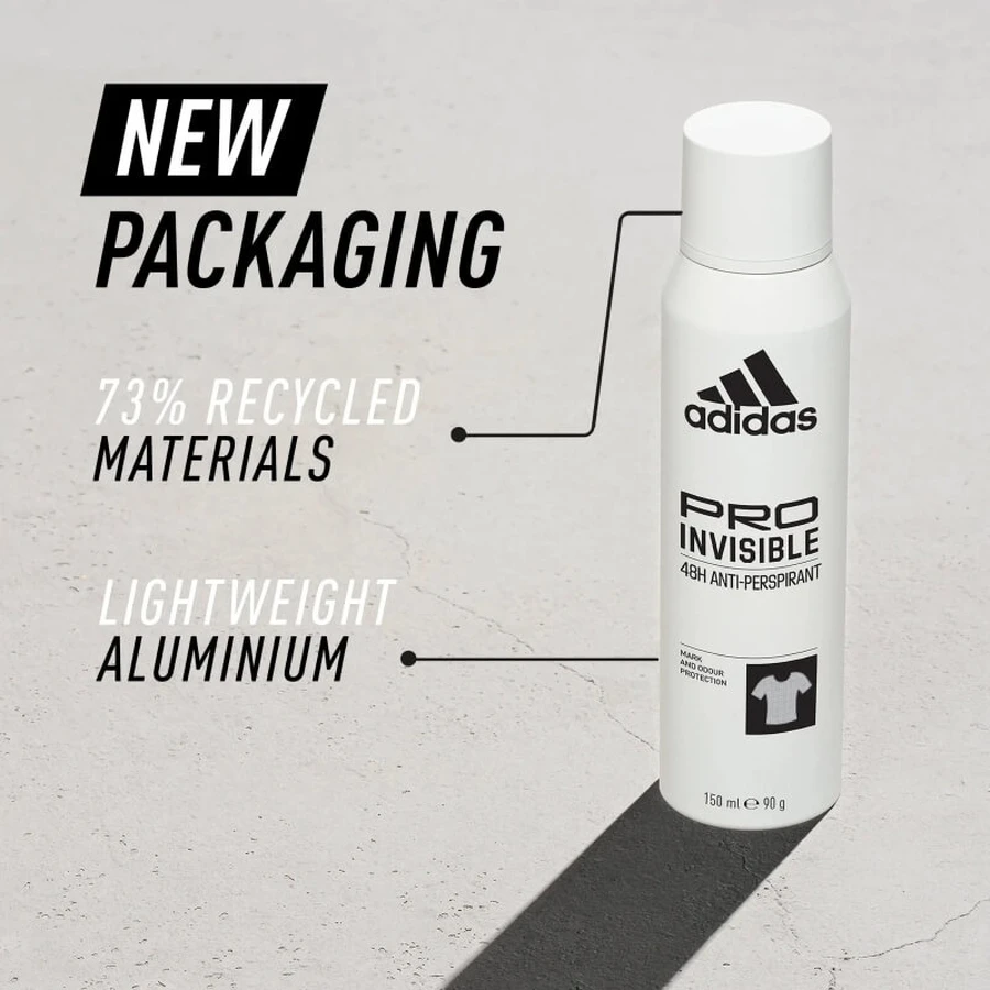 Adidas Pro Invisible – Antitranspirant-Deo-Spray, 150 ml