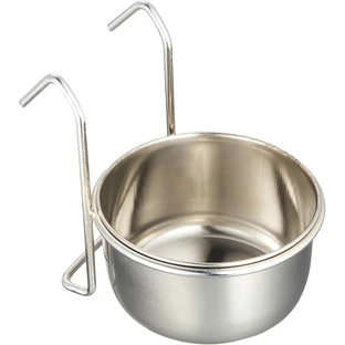Ferplast Sirio l300 - mangiatoia per pappagalli e cacatua in acciaio inox 9,5 x 4,9 cm 0,3 litri