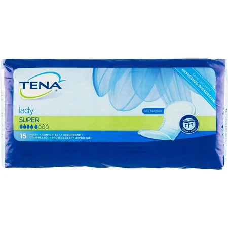 Tena Lady - 15 superabsorberende inlegkruisjes voor urine-incontinentie