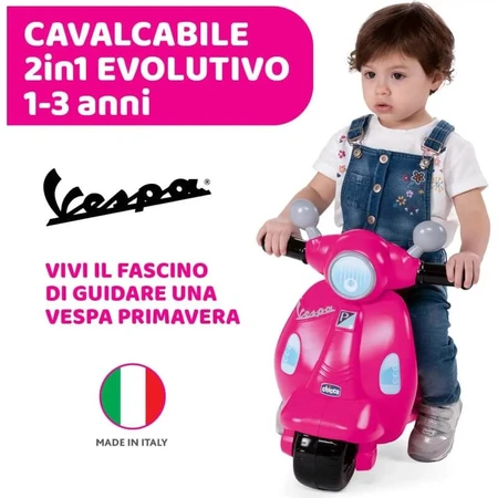 Chicco vespa primavera rosa - cavalcabile per bambini 1-3 anni