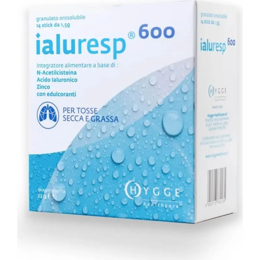 Ialuresp 600 Granules, 14 sticks - complément alimentaire pour les voies respiratoires