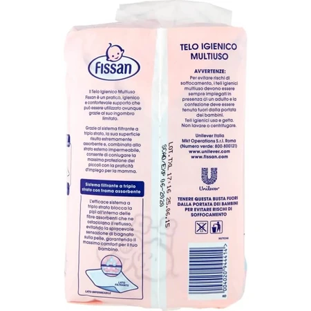 Fissan Pânză igienică multifuncțională absorbantă 60x60 cm, 10 bucăți