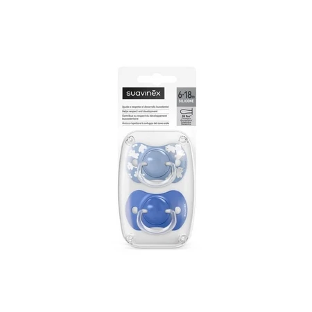 Suavinex wild&amp;free - 2 suzete fiziologice pentru 6-18 luni, albastru