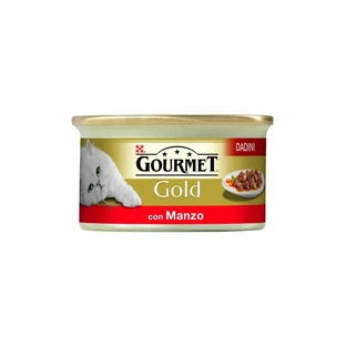 Purina Gourmet Gold Morceaux de bœuf - Aliment complet pour chats adultes, 85 g
