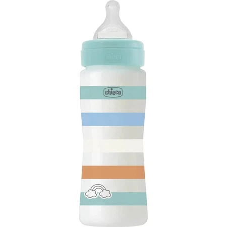 Chicco Well-being - Biberon à débit rapide de 330 ml - Vert clair