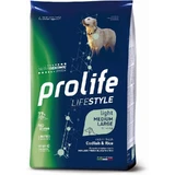 Prolife Cane Lifestyle Light Bacalao y Arroz - Alimento completo para perros adultos con sobrepeso (tamaño mediano/grande), 12 kg