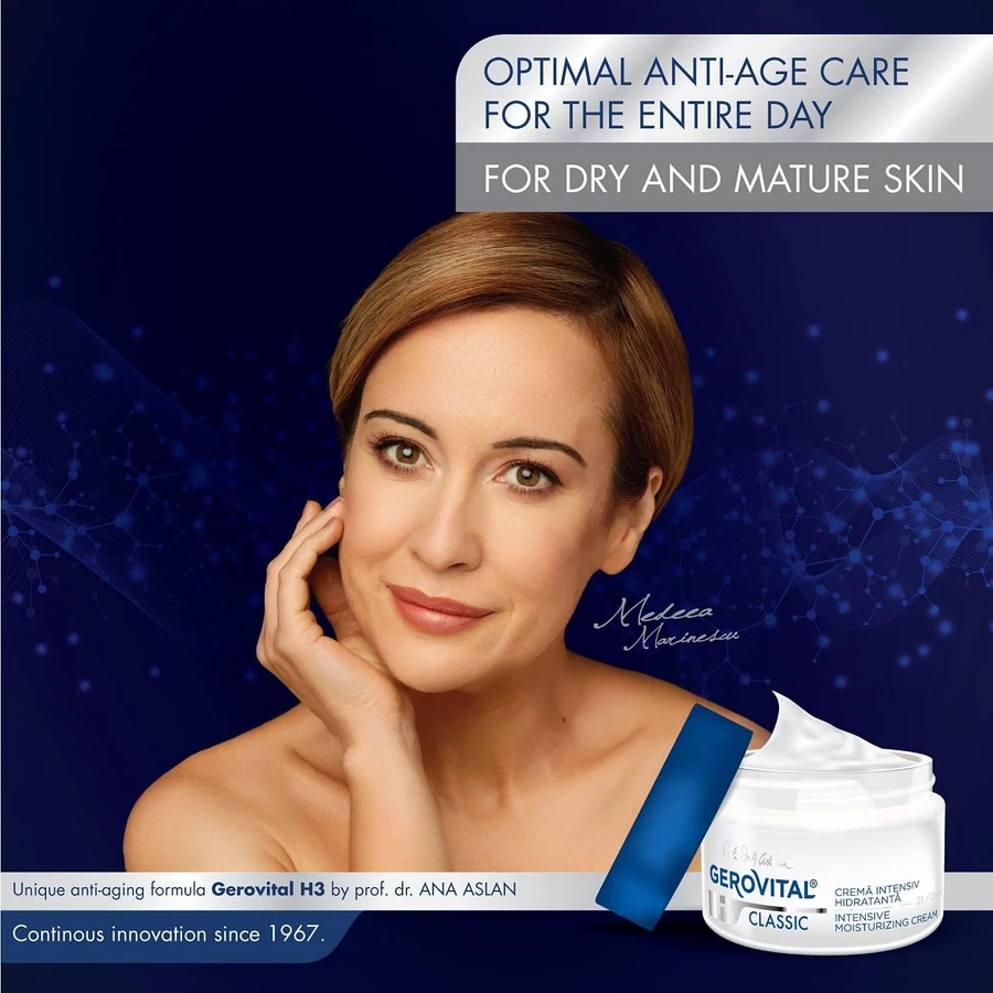 Crema Intensamente Idratante da Giorno, Gerovital H3 Classic, 50 ml, Farmec