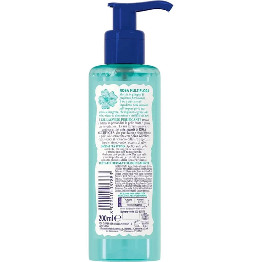 Reinigendes Gesichtswaschgel mit Rosenwasser 200 ml