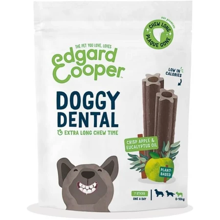 Edgard & Cooper Doggy Dental – Pflanzlicher Zahnpflegestick für kleine Hunde, Apfel und Eukalyptus, 120 g