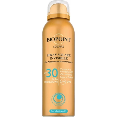Biopoint Cremă de protecție solară SPF 30, spray invizibil, protecție ridicată, 150 ml