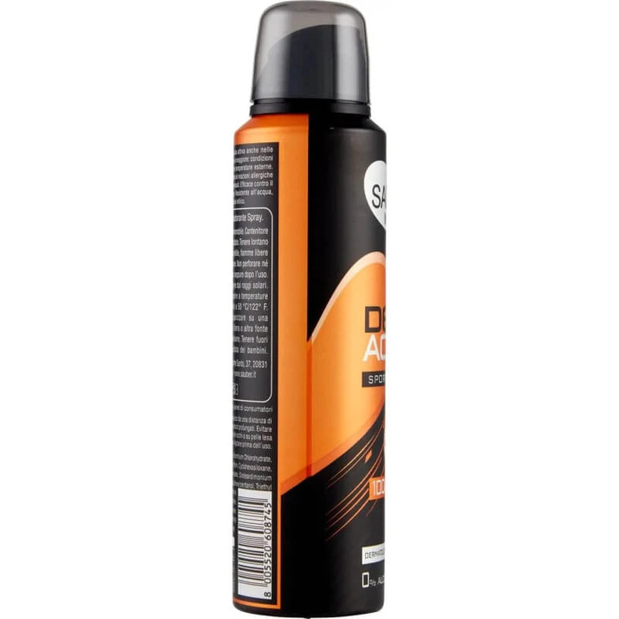 Sauber Men Deoactive Sport &amp; Stress - Invisible Deodorant Spray, 150 ml