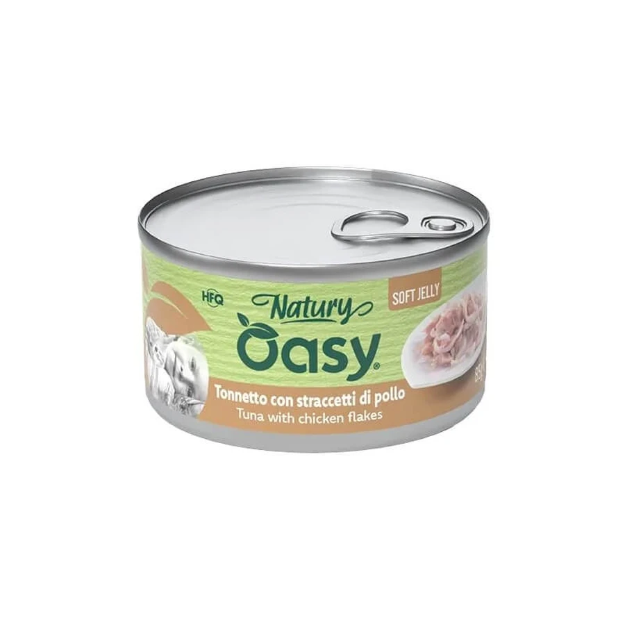 Oasy Wet Cat Natury Soft Jelly – tuńczyk z paskami kurczaka – karma uzupełniająca dla dorosłych kotów, 150 g: ceny i cechy
