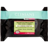 Clinians Detox - 25 facial makeup remover wipes with activated charcoal