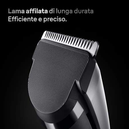 Serie 7 hc7590 - tagliacapelli uomo con lama affilata - nero/argento