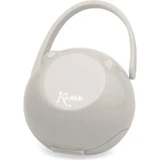 Kiokids Fopspeenhouder met clip 0m+ - Grijs