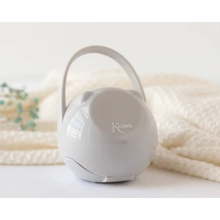 Portachupetes con clip Kiokids para a partir de 0 meses - Gris