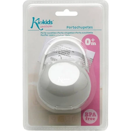 Portachupetes con clip Kiokids para a partir de 0 meses - Gris