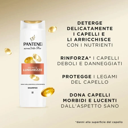 Pantene pro-v active nutri-plex infinite lungimi - șampon pentru păr lung 250 ml
