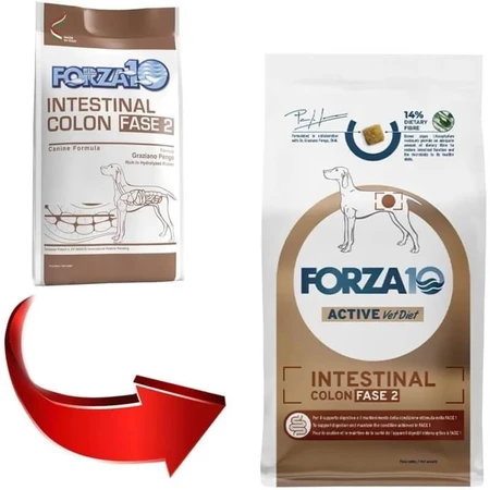 Forza10 Forza 10 Active Vet Diet Intestinal Colon Faza 2 cu pește – hrană completă pentru câini, 10 kg