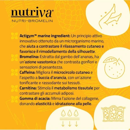 Nutriva nutri-bromelin gel pentru corp împotriva celulitei 150 ml