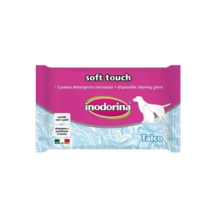Inodorina Soft Touch – Einweg-Reinigungshandschuh mit Talkumpuder für Hunde, Katzen und Welpen