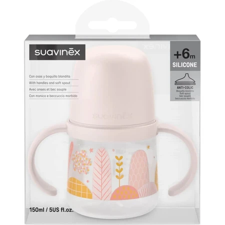 Suavinex Dreams - 150 ml lekvrije fles met handvatten - roze