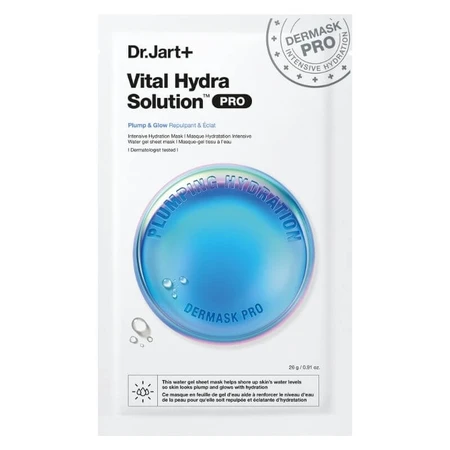 Dr.jart+ Dermask Vital Hydra Solution Pro - Mascarilla de tela hidratante profunda, 25 g