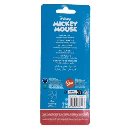 Juego de Mickey para bebés de Disney: 2 cubiertos de plástico