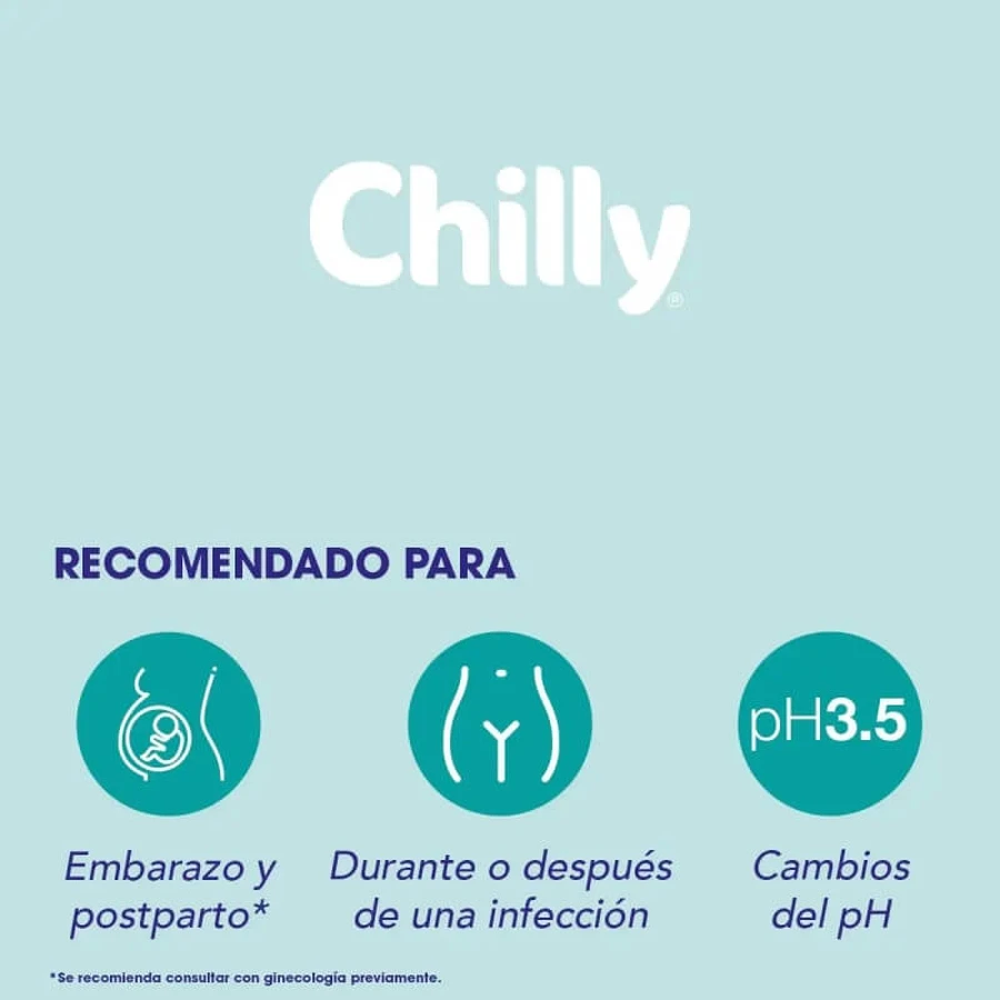 Toallitas íntimas Chilly con pH 3,5 - 12 y protección extra