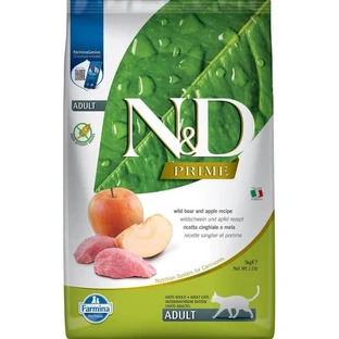 Farmina N&amp;d Prime Adult met wild zwijn en appel - Compleet kattenvoer, 5 kg