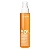 Clarins SPF 50+ Zonnebrandspray voor het lichaam, Verfraaiende en stralende zonnespray, Zeer hoge bescherming, 150 ml