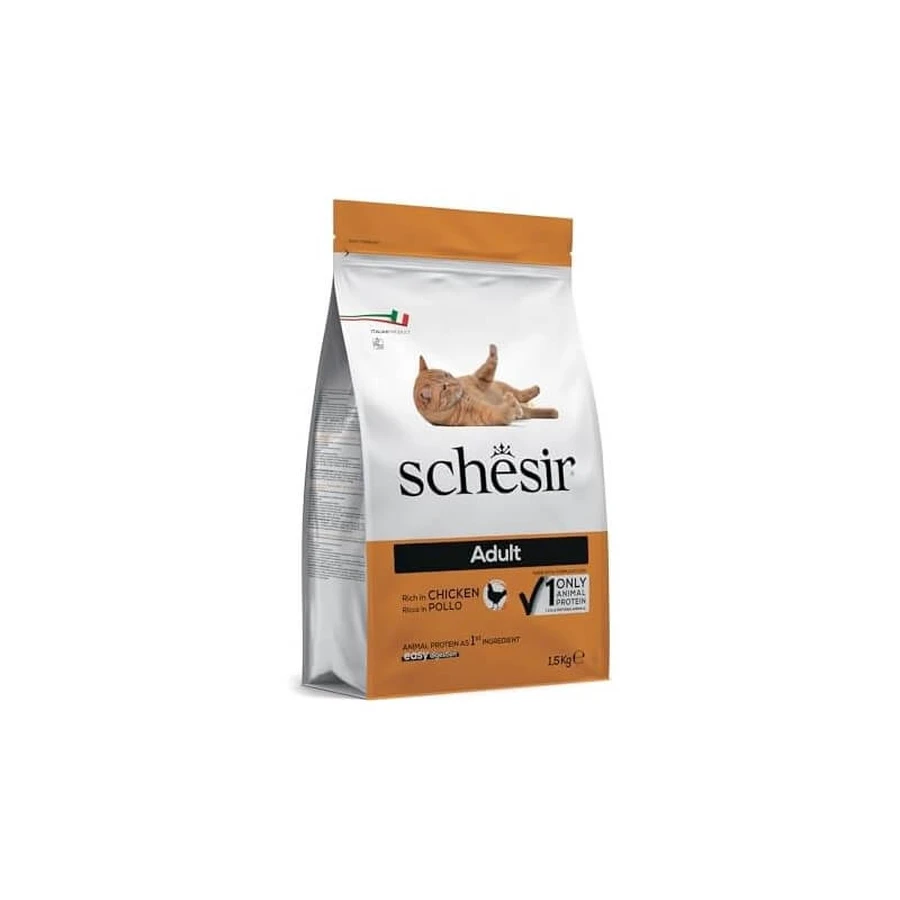 Schesir Adult Chicken Maintenance - Compleet droogvoer voor volwassen katten, 1,5 kg