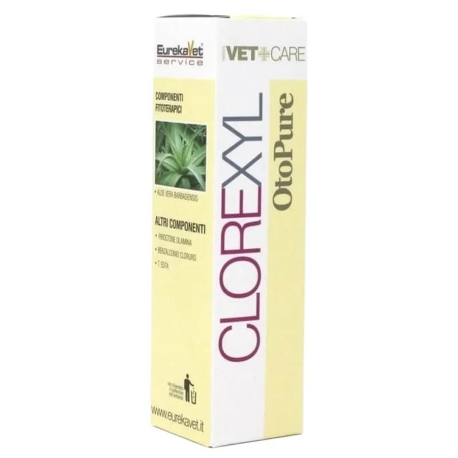 Eurekavet Clorexyl otopure – soluție otologică igienizantă și calmantă, delicată, 100 ml