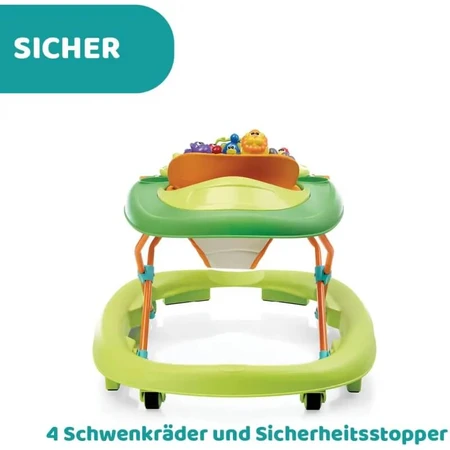 Chicco Walky Talky Green Wave – cărucior de mers cu bară de joacă 3D