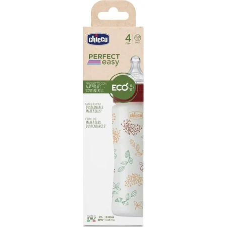 Chicco Perfect Easy Eco+ 330 ml Baby Bottle - Fast Flow